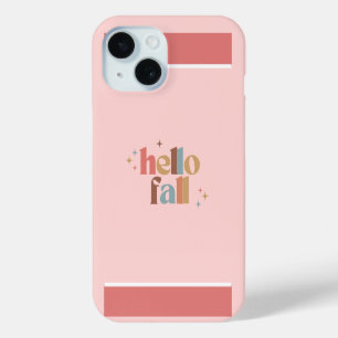 Coque Pour iPhone 15 Typographie rétro de l'automne