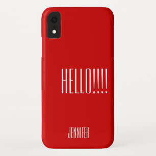 Case-Mate iPhone Case Typographie simple Rouge Prénom