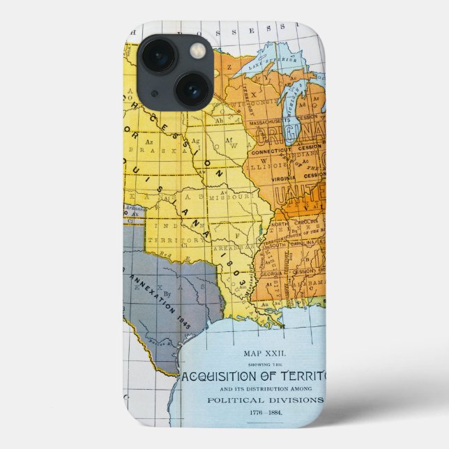 COQUES Case-Mate iPhone U.S. CARTE, 1776-1884 (Verso)