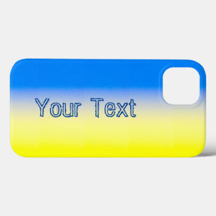 Case-Mate iPhone Case Ukraine bleue et jaune Texte personnalisé inspiré