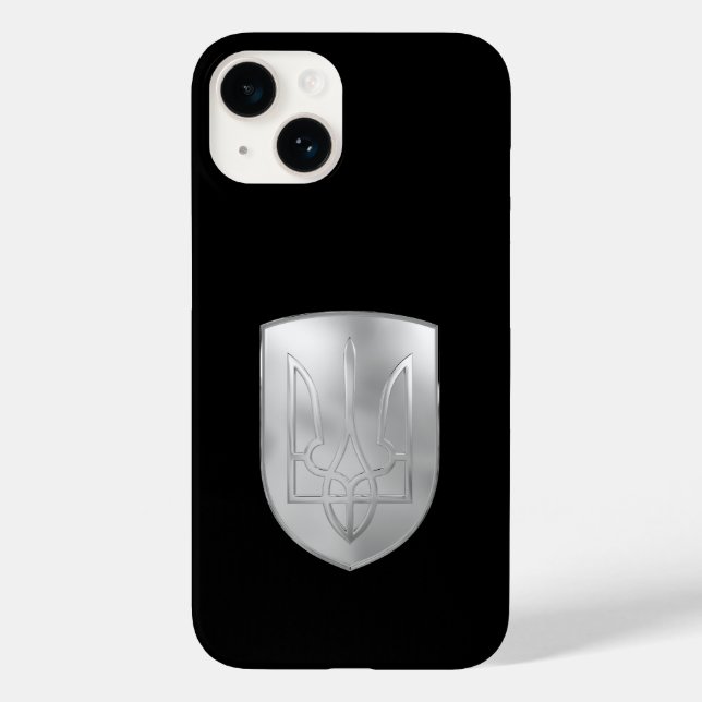 Coques Case-Mate iPhone Ukraine Trident Gyrfalcon Crest Silver Look (Verso)