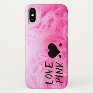Case-Mate iPhone Case Ultime fourrure Faux Rose Chaud