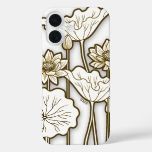 Coques iPhone 16 Un ajustement profond de kaki sur un grand monogra