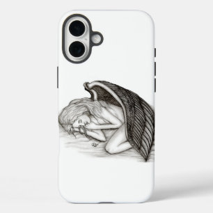 iPhone 16 Plus Case Un Angel endormi, noir et blanc
