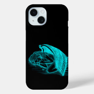 Coque Pour iPhone 15 Un Angle endormi en noir et vert