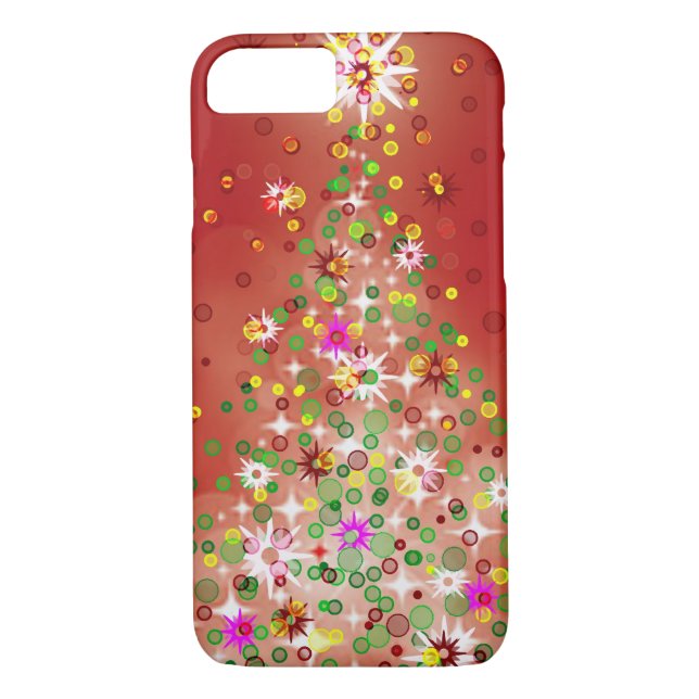 Coques Case-Mate iPhone Un arbre de Noël qui rougeoie (Dos)