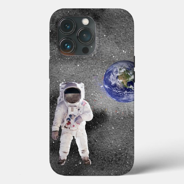 Coques Case-Mate iPhone Un astronaute dans l'espace avec la planète Terre (Verso)