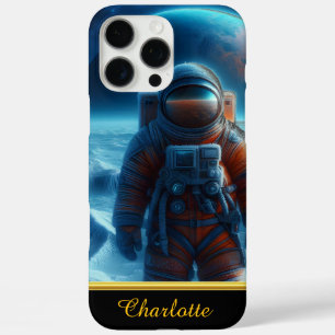 Coques iPhone 16 Pro Max Un Astronaute Dans Un Espace Orange