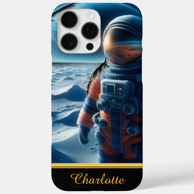 Coques Case-Mate iPhone Un astronaute en costume orange vif (Verso)