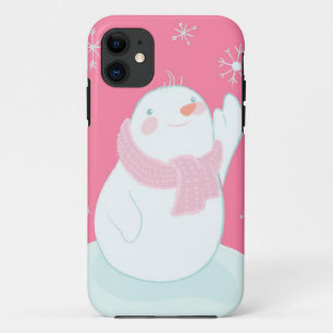 Coque Case-Mate Pour iPhone Un bonhomme de neige atteignant pour un flocon de