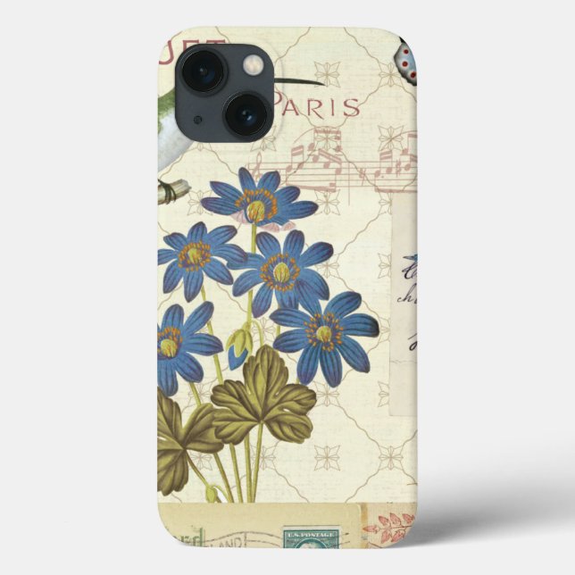 Coques Case-Mate iPhone Un bouquet des fleurs, des oiseaux et des (Verso)