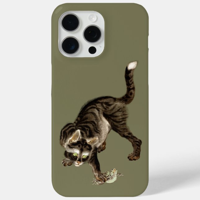 Coques Case-Mate iPhone Un chat japonais attrape une grenouille (Verso)