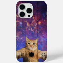 Un chat Tabby Rouge prend un selfie dans l'espace