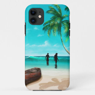 Case-Mate iPhone Case Un couple sur une île déserte