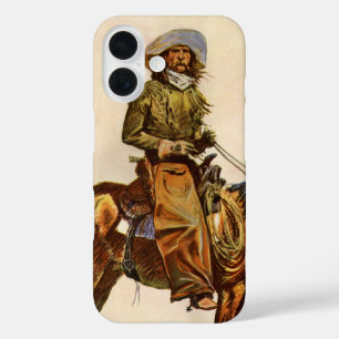 Coques iPhone 16 Un cowboy de l'Arizona par Remington, Ouest Vintag