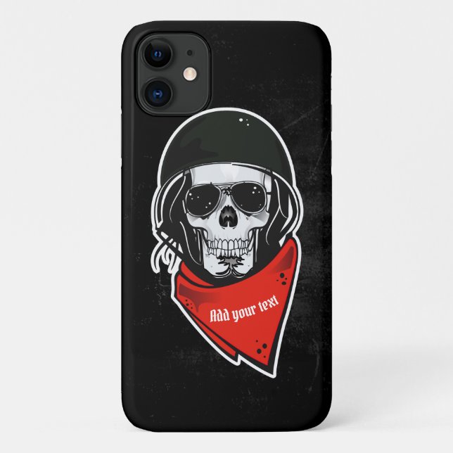 Coques Case-Mate iPhone Un crâne de motards cool amusant portant casque, l (Dos)