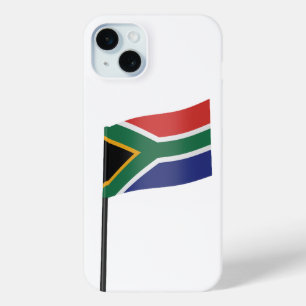 Coque iPhone 15 Mini Un cure-dent avec le drapeau de l'Afrique du Sud