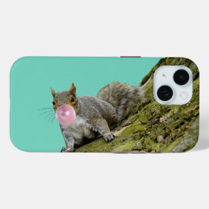 Coque Pour iPhone 15 Un écureuil souffle une bulle photo d'un animal