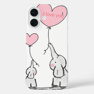 Coque Pour iPhone 16 Un éléphant doux et tendance