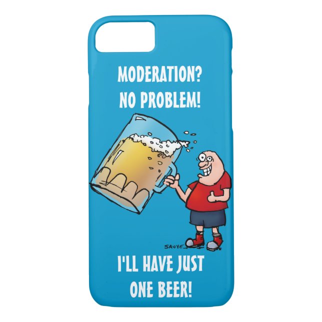 Coques Case-Mate iPhone Un Gars Drôle Avec Seulement Une GRANDE Bière (Dos)