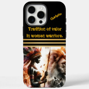 Coques iPhone 16 Pro Max Un guerrier courageux se tient fort parmi les bête
