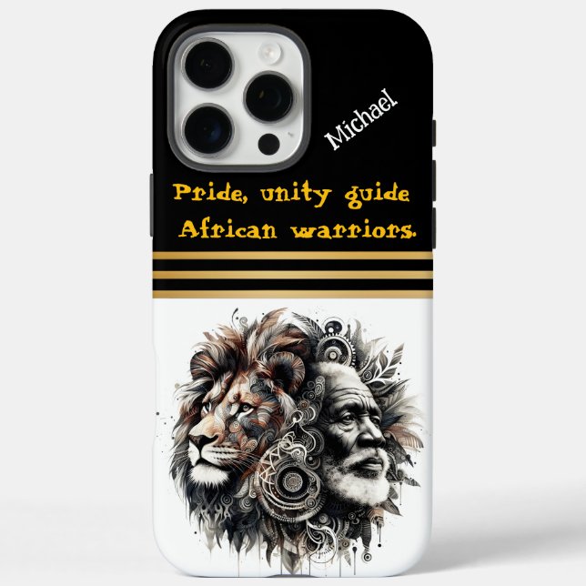Coques Case-Mate iPhone Un guerrier féroce incarne l'esprit du lion (Verso)