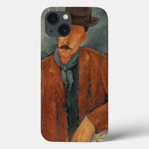 iPhone 13 Case Un homme assis se penchant sur une table