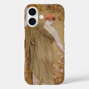 Coque Pour iPhone 16 Un jardin par Albert Joseph Moore, portrait vintag