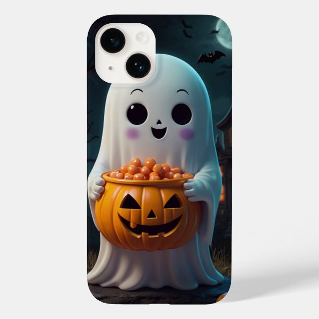 Coques Case-Mate iPhone Un joli Fantôme de Trick-or-Treat (Verso)