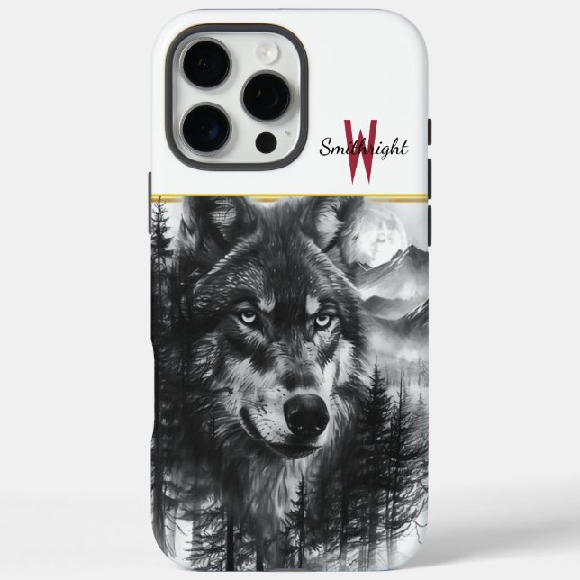 Coques Case-Mate iPhone Un loup majestueux contemple le paysage forestier  (Verso)
