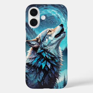 Coque Pour iPhone 16 Un loup sous la couverture de la lune