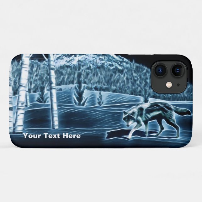 Coques Case-Mate iPhone Un Loup Sur Neige (Dos (Horizontal))