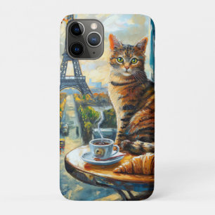 Case-Mate iPhone Case Un matin à Paris   Chat tigré dans un café