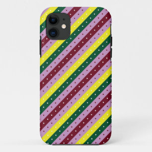 Case-Mate iPhone Case un motif rayé multicolore avec des points