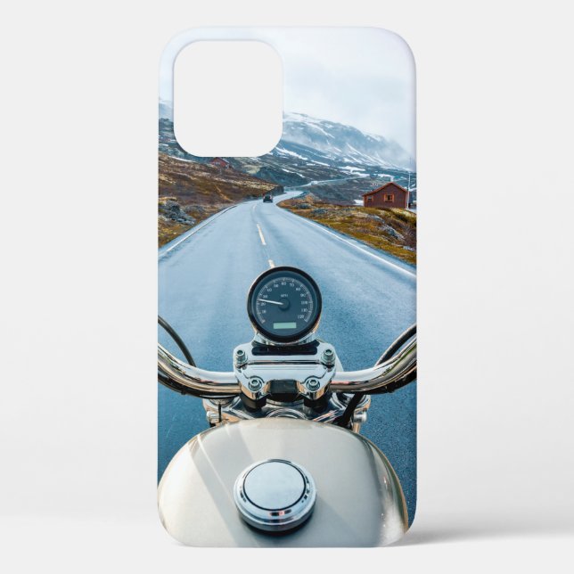 Coques Case-Mate iPhone Un motocycliste passe sur une route glissante (Verso)