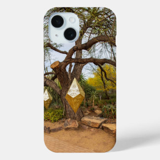 Coque Pour iPhone 15 un paysage magnifique au jardin botanique du déser