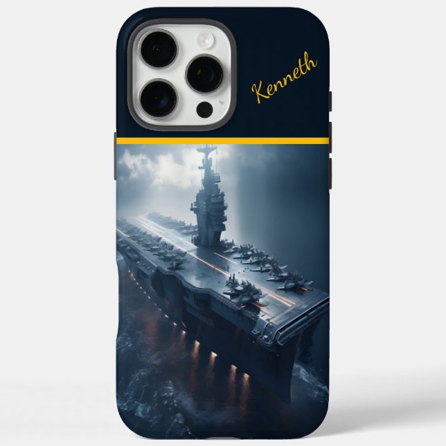 Coques Case-Mate iPhone Un porte-flottes navigue sur les mers orageuses AI (Verso)