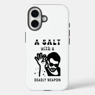 Coque Pour iPhone 16 Un sel avec une arme mortelle Mème drôle