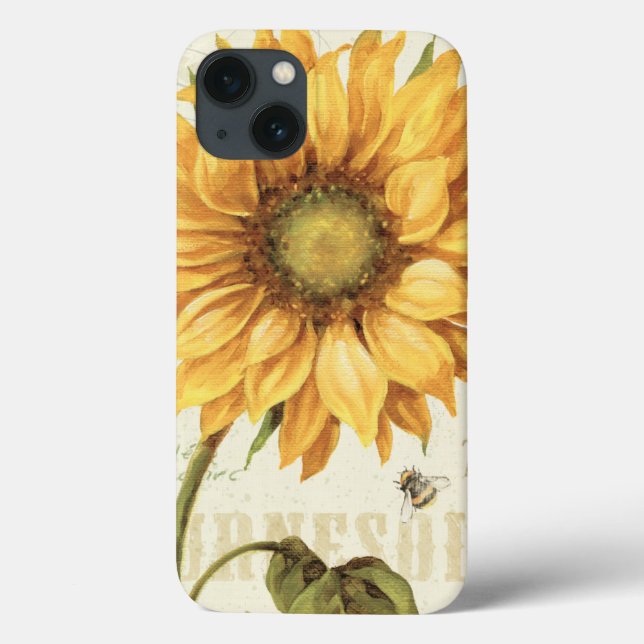 Coques Case-Mate iPhone Un tournesol jaune (Verso)