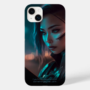 Coque Pour iPhone 14 Plus Une femme asiatique lit à la nuit dans la ville de