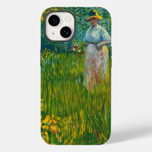 Coque Pour iPhone 14 Une femme marchant dans un jardin - Vincent van Go
