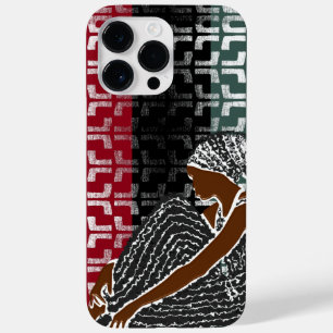Coque Pour Pour iPhone 14 Pro Max Une femme noire africaine avec un foulard