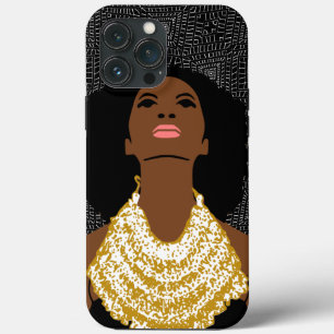 Case-Mate iPhone Case Une Femme Noire Qui Cherche Avec Un Collier Tribal