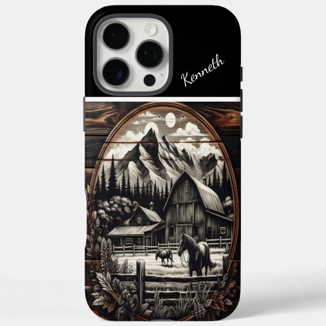 Coques Case-Mate iPhone Une Ferme Rustique Contre Un M Majestueux (Verso)