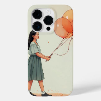 Coque Pour iPhone 14 Pro Une fille coréenne tenant un ballon
