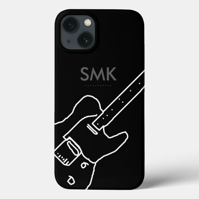 Coques Case-Mate iPhone une guitare avec des initiales de nom (Verso)