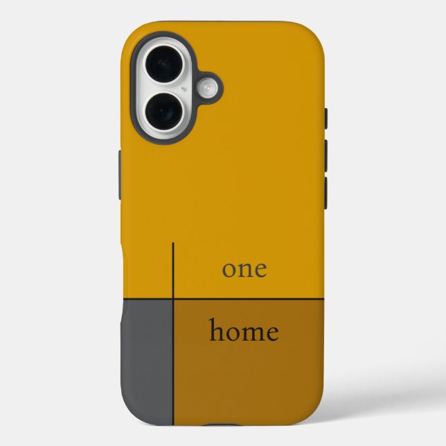 Coques Case-Mate iPhone une maison, doré brun abstrait art moderne (Verso)