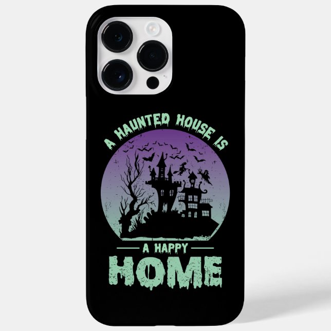 Coques Case-Mate iPhone Une maison hantée est une maison heureuse (Verso)