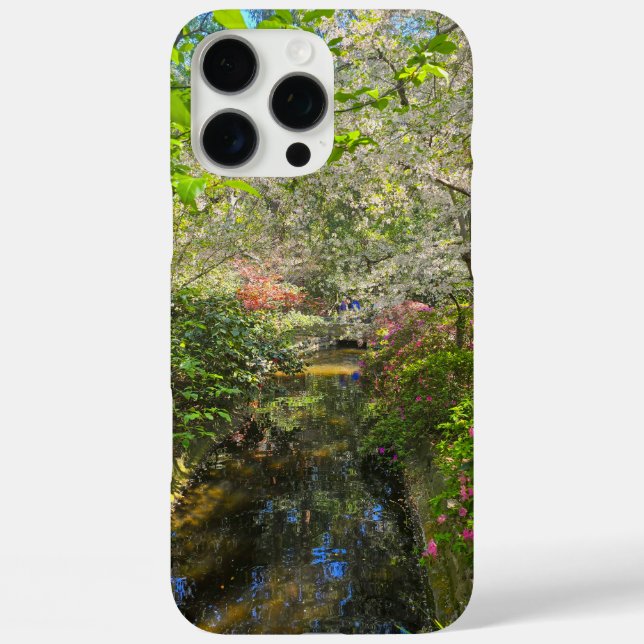 Coques Case-Mate iPhone une rivière dans le jardin entouré de fleurs (Verso)