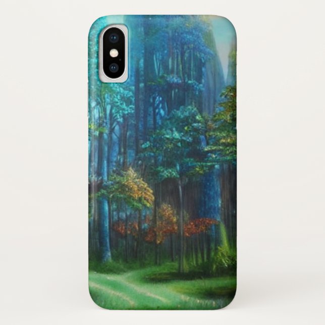 Coques Case-Mate iPhone Une scène forestière mystérieuse avec un carrefour (Dos)